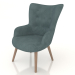 3d model Armchair Hygge (dark turquoise) - preview