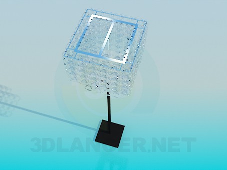 modello 3D Lampada da terra con spirali di vetro - anteprima