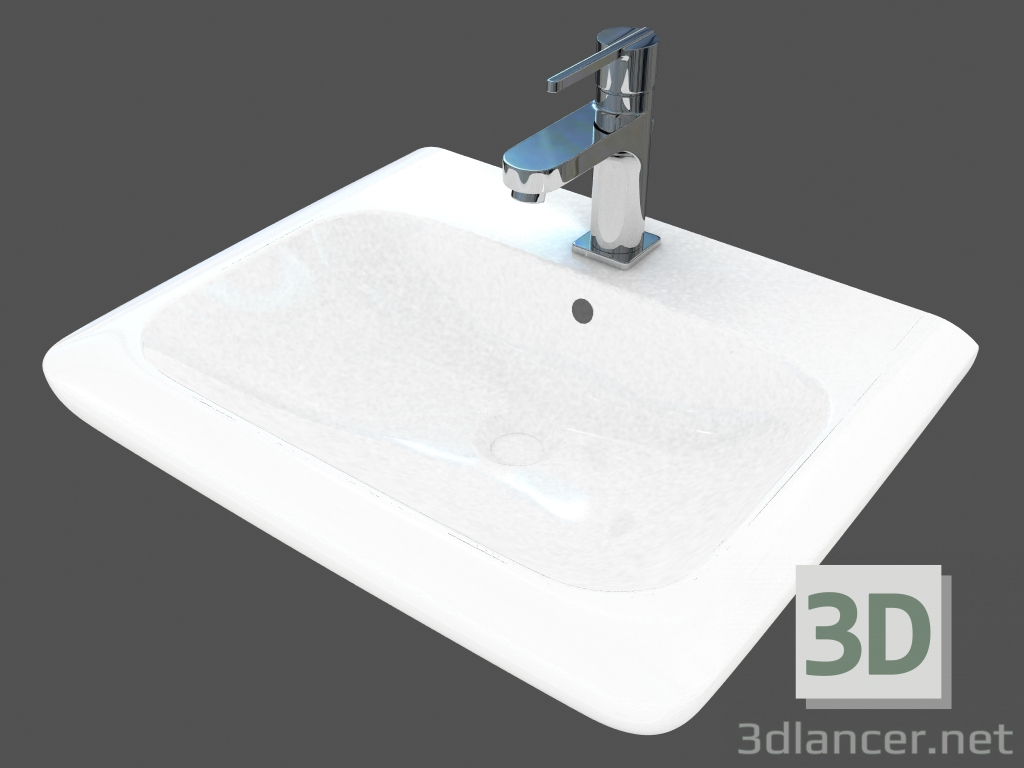 modello 3D Washbasin Life (M21160) - anteprima