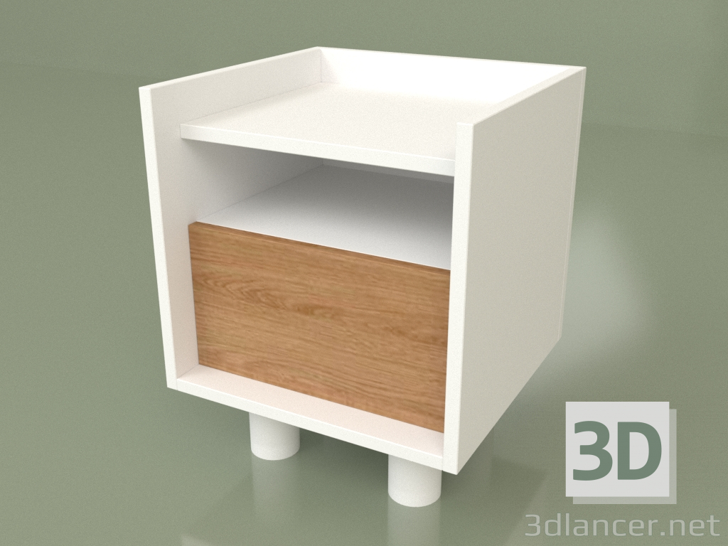 3D Modell Nachttisch mit Schublade (30241) - Vorschau