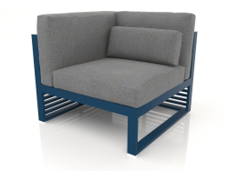 Modulares Sofa, Abschnitt 6 links, hohe Rückenlehne (Graublau)
