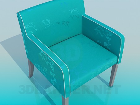 3d model Fabric upholstered chair - preview