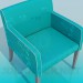 modèle 3D Chaise rembourrée en tissu - preview