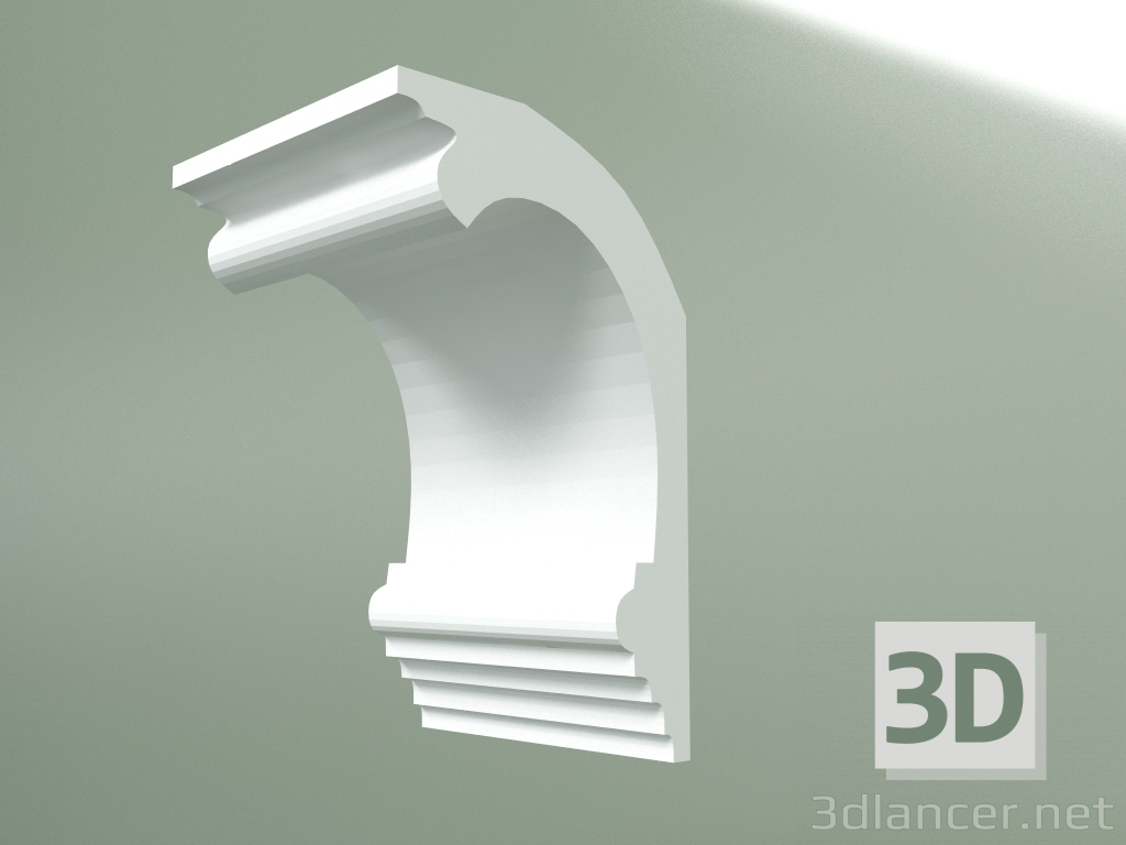 3D modeli Alçı korniş (tavan kaidesi) KT169 - önizleme