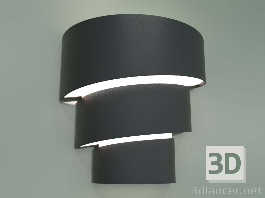 3D Modell Outdoor LED Wandleuchte 1535 TECHNO LED HELIX (schwarz) - Vorschau