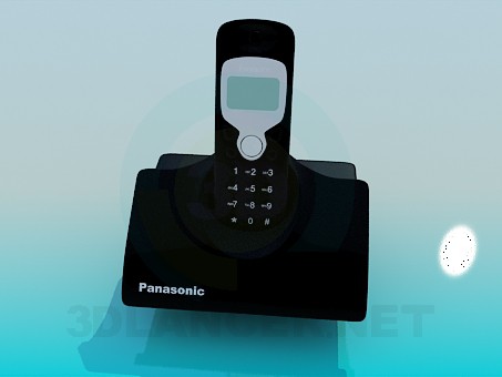 3D Modell Panasonic schnurloses Telefon - Vorschau