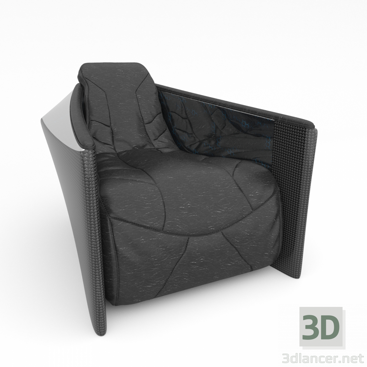 3 डी मॉडल Armchair टाइटन कुर्सी - पूर्वावलोकन