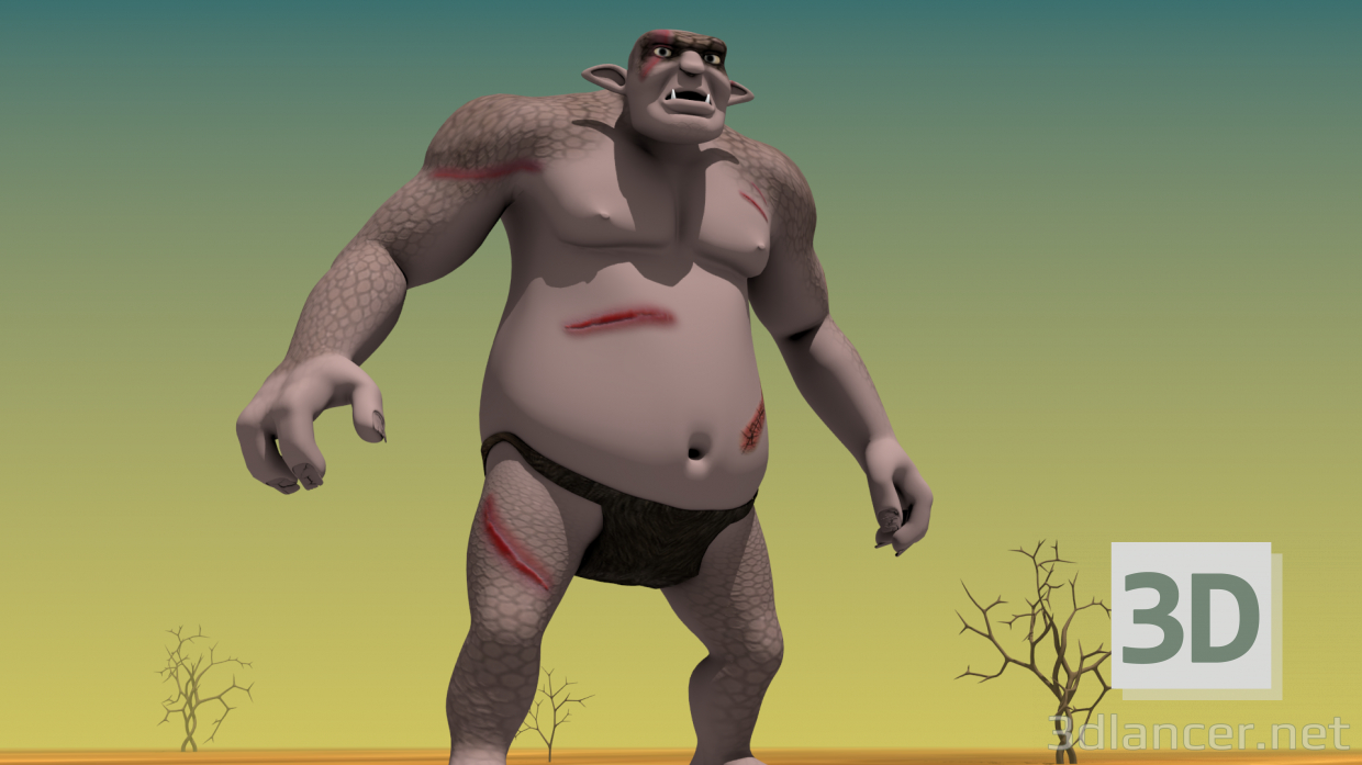 Troll calvo 3D modelo Compro - render