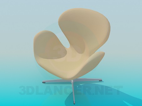 3 डी मॉडल स्टेम पर कुर्सी - पूर्वावलोकन
