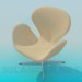 3d model Armchair on the stem - preview
