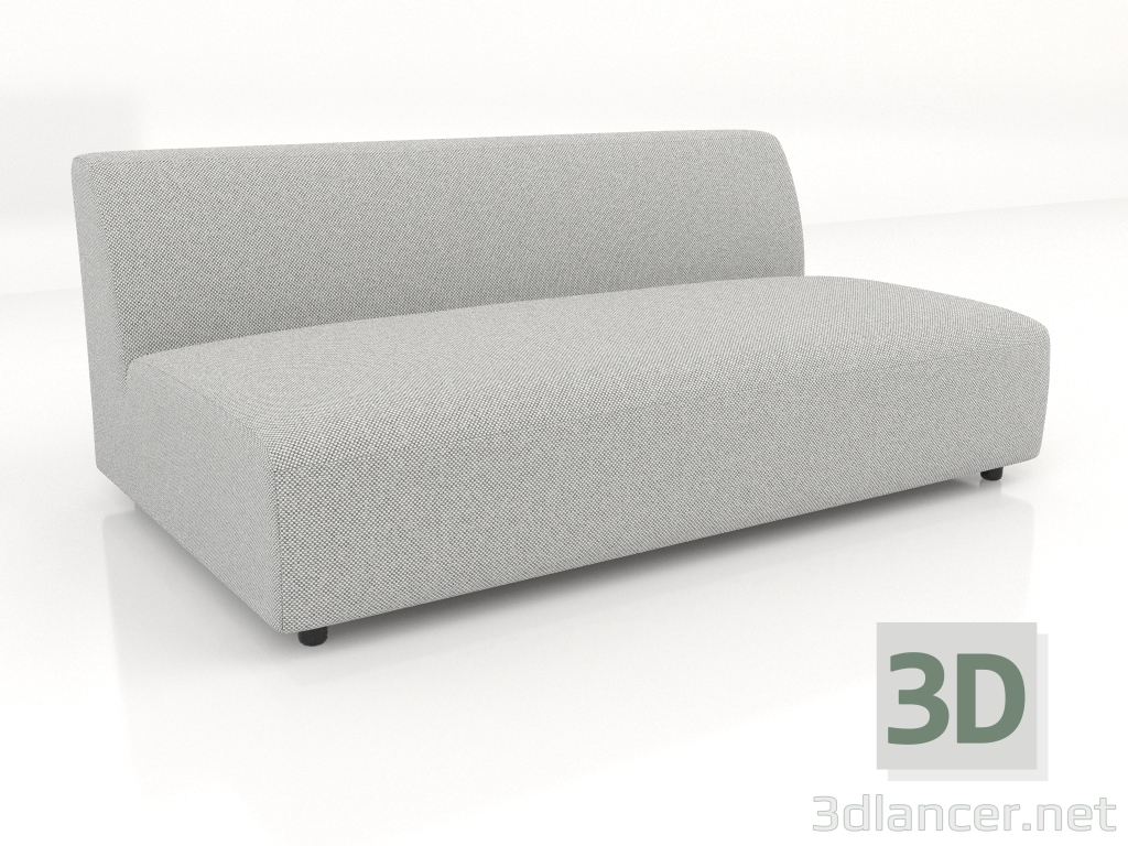 3D modeli 2 kişilik kanepe modülü (XL) 166x100 - önizleme