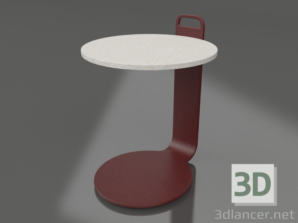 3D modeli Sehpa Ø36 (Şarap kırmızısı, DEKTON Sirocco) - önizleme