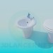 3d model The toilet and bidet - preview