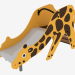 3D Modell Hügel eines Kinderspielplatzes Giraffe (5206) - Vorschau