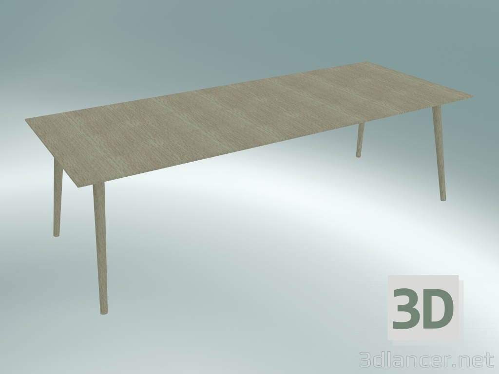 3 डी मॉडल खाने की मेज बीच में (SK6, 250x100cm H 74cm, स्पष्ट लाह के साथ) - पूर्वावलोकन