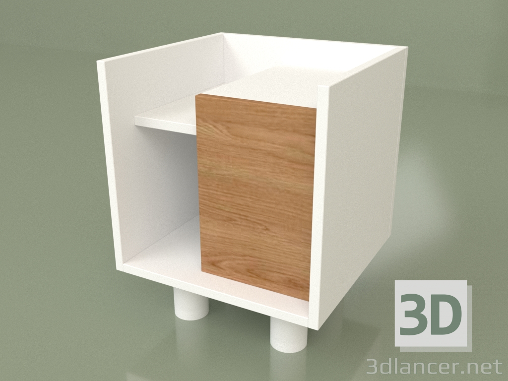 modèle 3D Table de chevet avec étagère (30251) - preview
