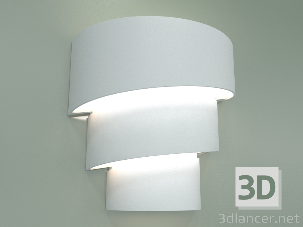 3D modeli Dış mekan LED duvar lambası 1535 TECHNO LED HELIX (beyaz) - önizleme