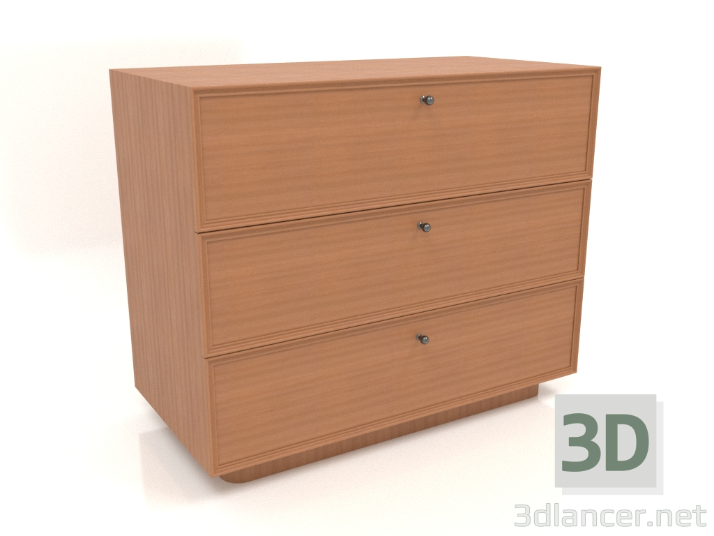 3d model Chest of drawers TM 15 (1001х505х834, wood red) - preview