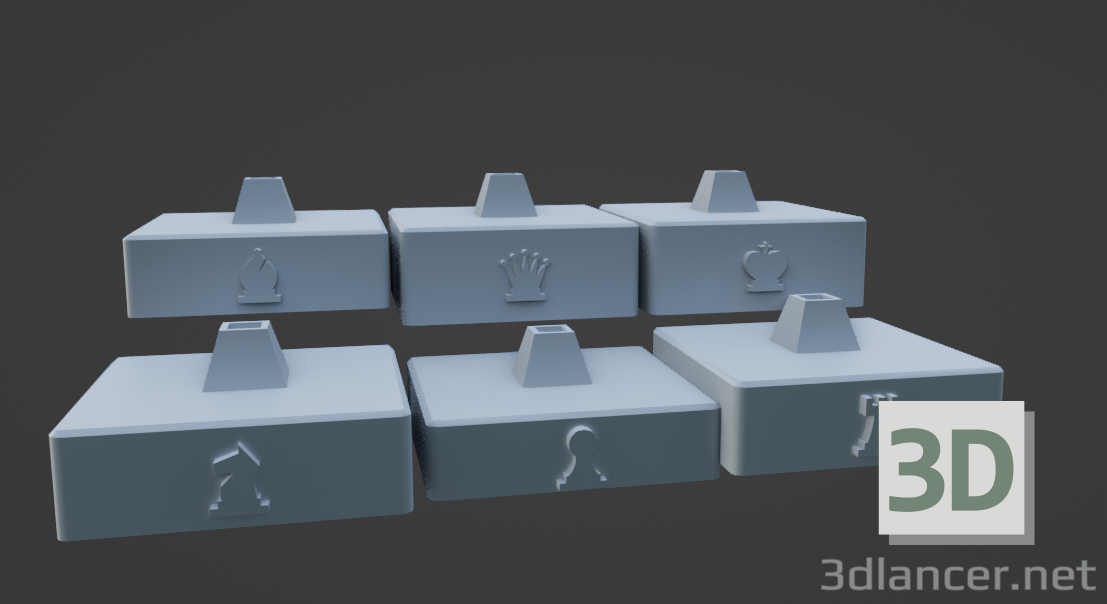 Modelo 3d Bases for Chess - preview