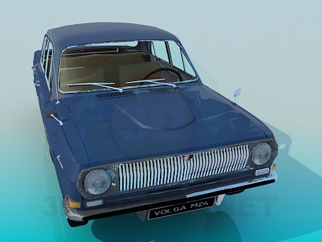 3 डी मॉडल Volga GAZ-24 - पूर्वावलोकन