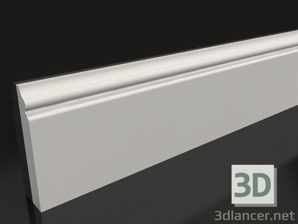 3d model Gypsum floor plinth PN 019 (100x16) - preview