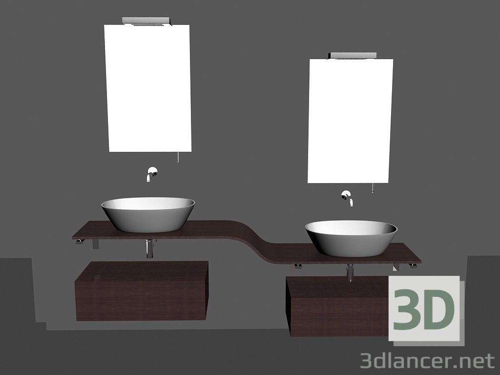 3d model Modular system for bathroom (song) (15) - preview