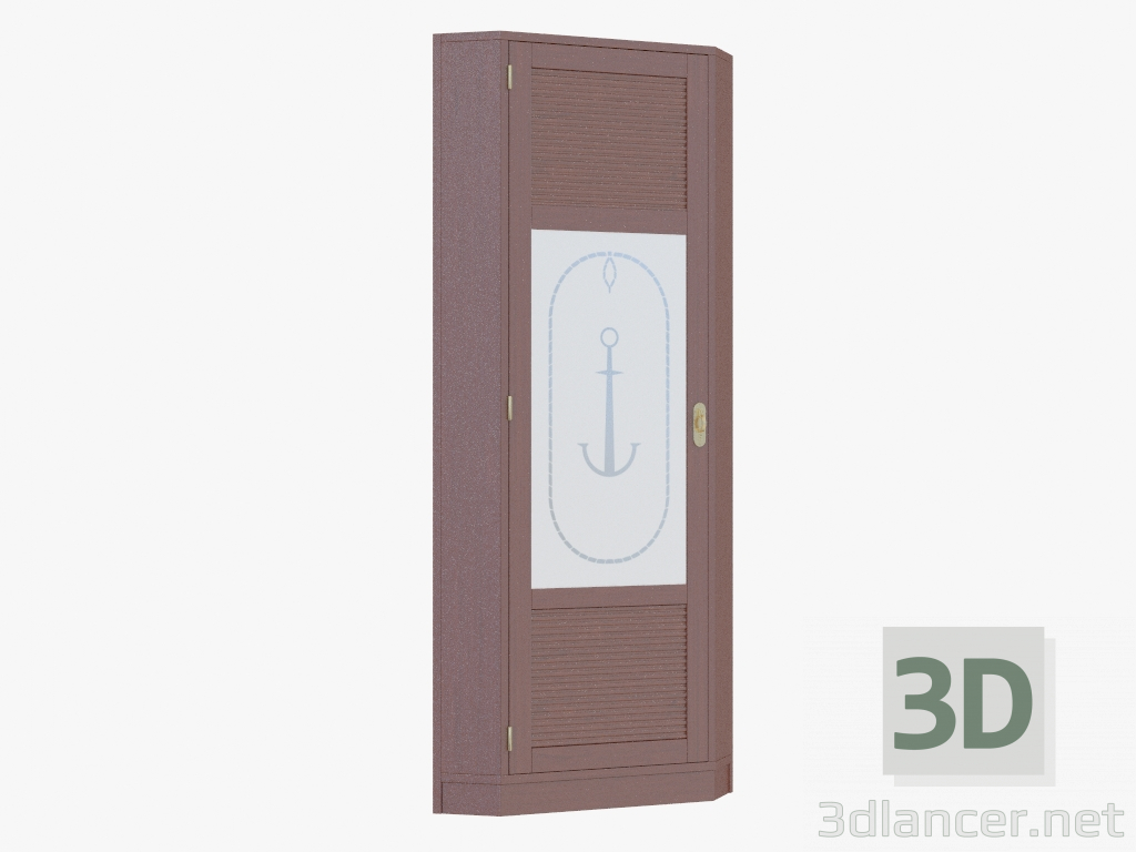 3d model Corner cabinet with a picture - preview