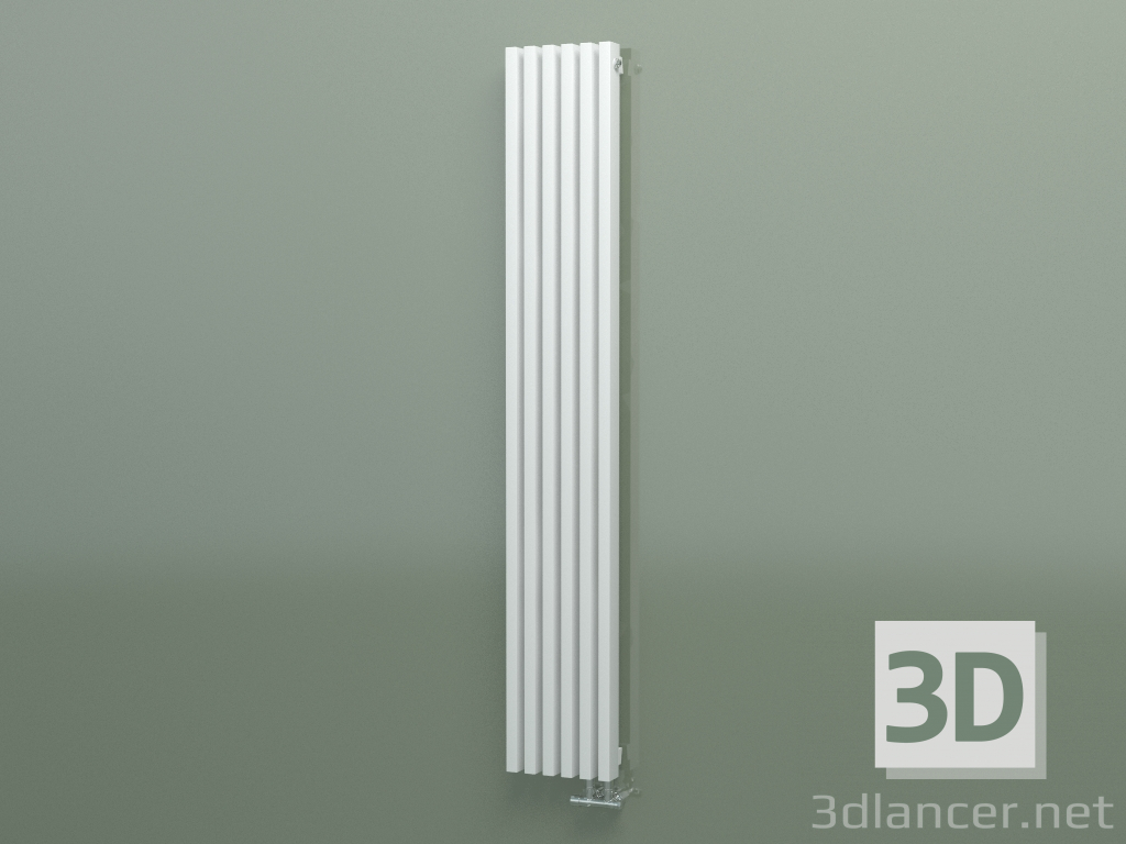 modello 3D Radiatore verticale RETTA (6 sezioni 1800 mm 60x30, bianco opaco) - anteprima