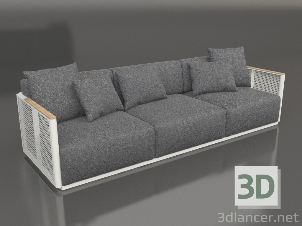 3D modeli 3'lü kanepe (Akik gri) - önizleme