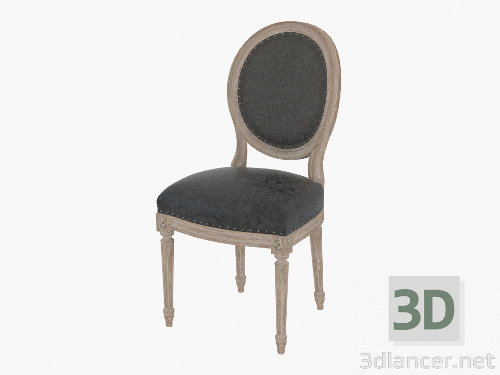 3D modeli Yemek sandalye FRANSIZ VINTAGE LOUIS KAYRAK YUVARLAK YAN SANDALYE (8827.0003.1104) - önizleme