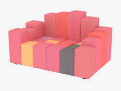 Modular armchair of blocks