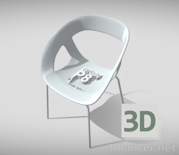 modello 3D Sedia P8 - anteprima