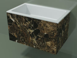 Wall-mounted washbasin (02R132101, Emperador M06, L 60, P 36, H 36 cm)