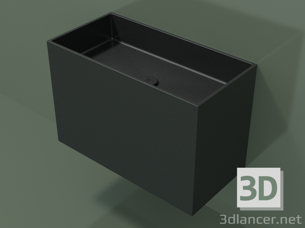 3D modeli Duvara monte lavabo (02UN43101, Deep Nocturne C38, L 72, P 36, H 48 cm) - önizleme