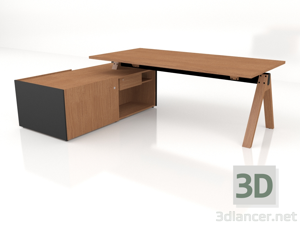 3D modeli Çalışma masası Viga Executive V06L (2344x1801) - önizleme