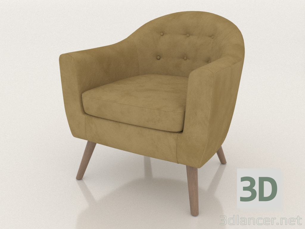 3D modeli Koltuk Floransa (sarı safran) - önizleme