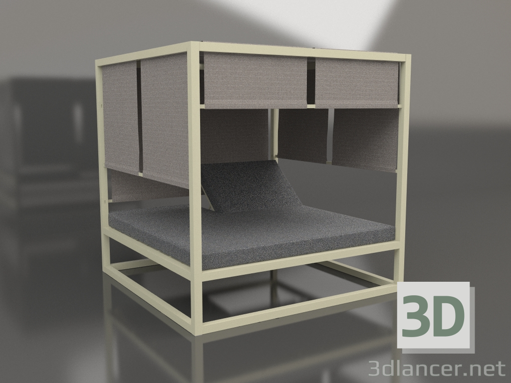 3D Modell Erhöhtes Sofa (Gold) - Vorschau
