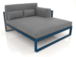 Sofá modular XL, sección 2 derecha, respaldo alto, madera artificial (Gris azul)