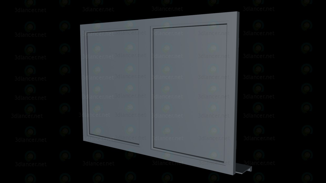 3D modeli PVC Çift Kanat Pencere - önizleme