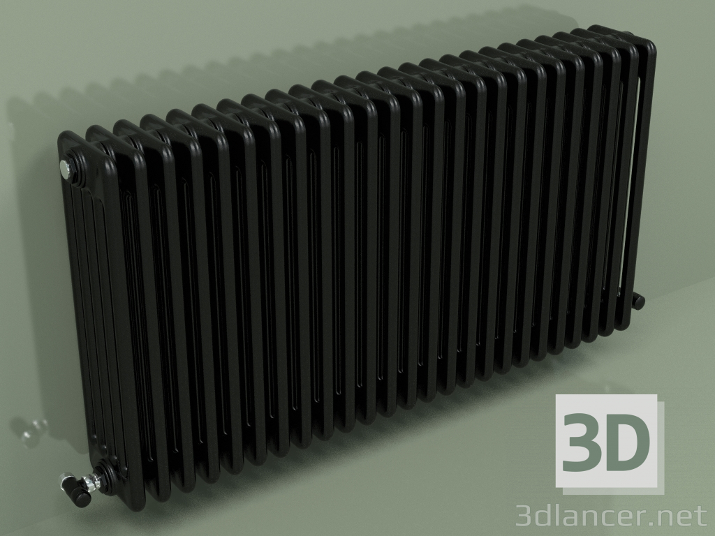 3D modeli Radyatör TESI 5 (H 600 25EL, Siyah - RAL 9005) - önizleme