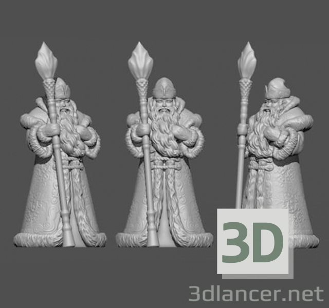 modèle 3D le père Noël - preview