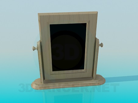 modello 3D Specchio da terra in legno - anteprima