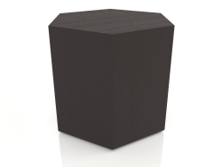 Mesa auxiliar, acabado chapado en nogal W (45,6x39,5x40 cm)