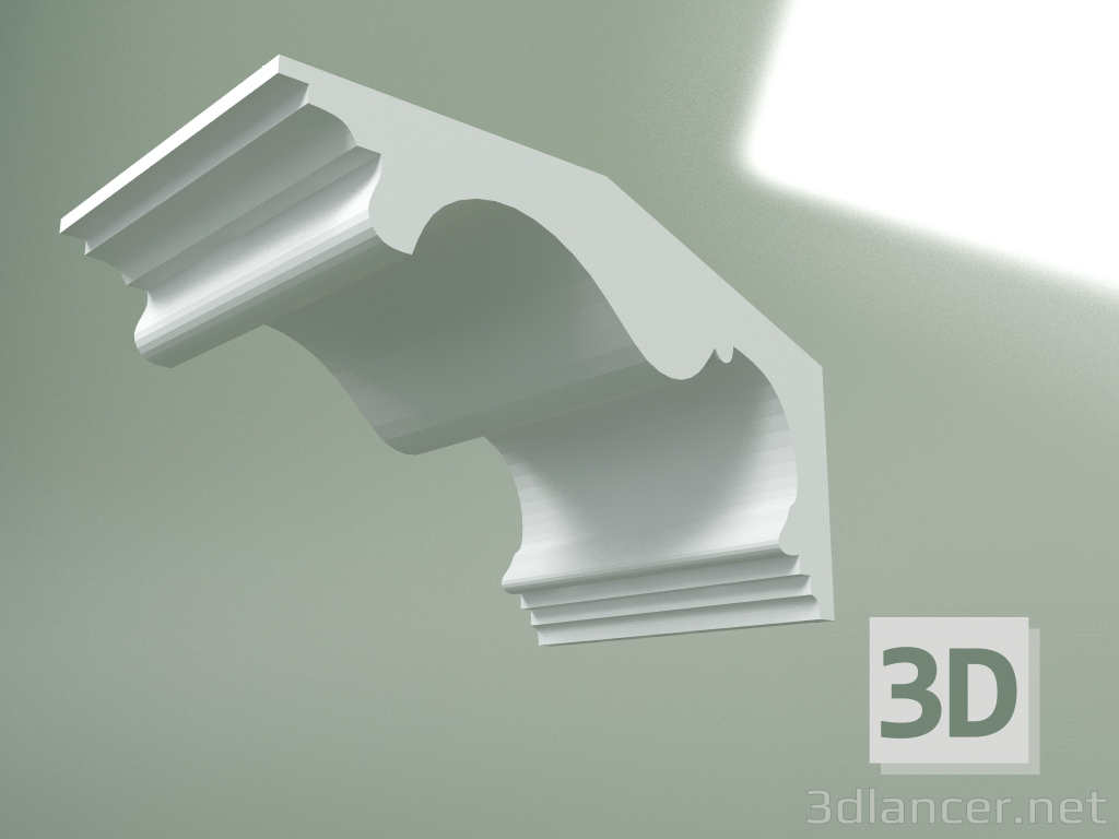 modello 3D Cornicione in gesso (zoccolo a soffitto) KT173 - anteprima