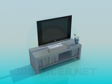 3d модель Телевизор на подставке – превью