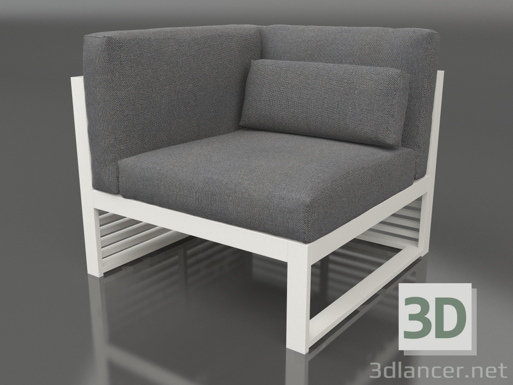 3D modeli Modüler kanepe, sol bölüm 6, yüksek arkalık (Akik grisi) - önizleme