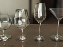 A set of wine glasses 4pcs