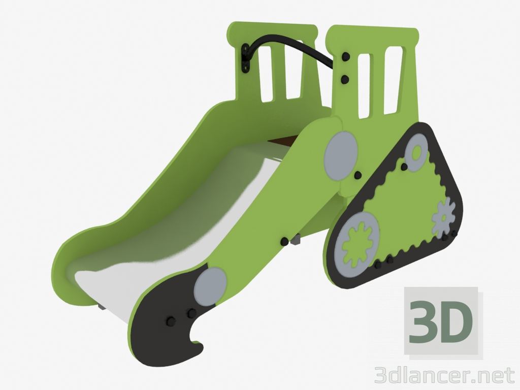 3 डी मॉडल पहाड़ी बच्चों के खेल का मैदान ट्रैक्टर (5209) - पूर्वावलोकन