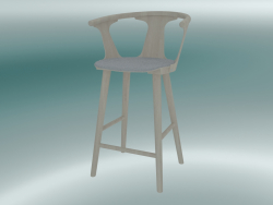 Bar chair In Between (SK8, H 92cm, 58x54cm, White oiled oak, Fiord 251)
