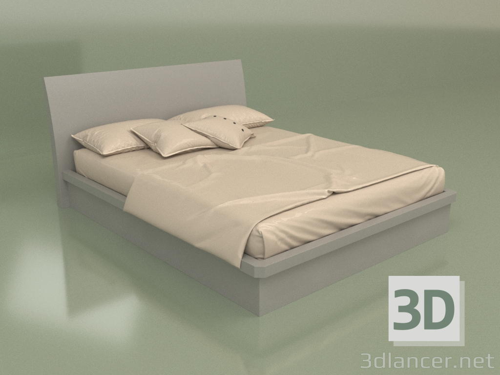 3D modeli Çift kişilik yatak Mn 2016-1 (gri) - önizleme